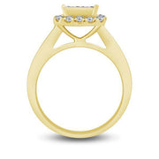 14K Yellow Gold 1.50 CTW Diamond Quad Engagement Ring