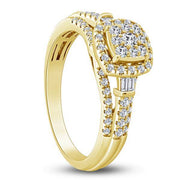 14K Yellow Gold 0.50 CTW Diamond Halo Ring