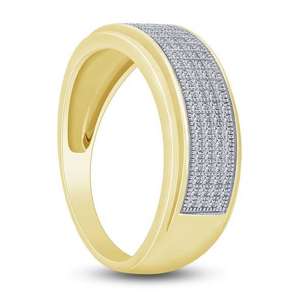 10k Yellow Gold 0.33 ctw Diamond Men's Band