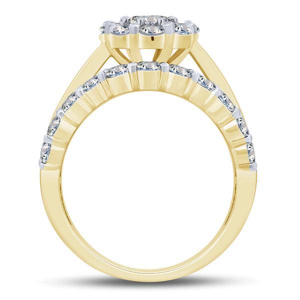 14K YELLOW GOLD 3 CTW Diamond Composite Ring