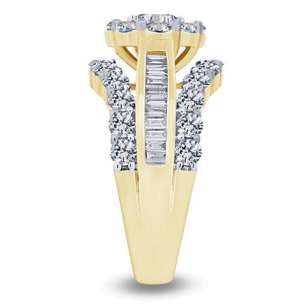 14K YELLOW GOLD 3 CTW Diamond Composite Ring