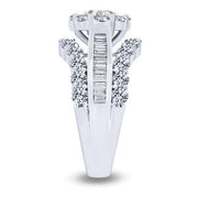 14K WHITE GOLD 3.00 CTW Diamond COMPOSITE BRIDAL SET