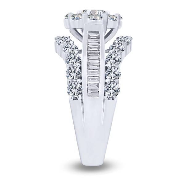 14K WHITE GOLD 3.00 CTW Diamond COMPOSITE BRIDAL SET