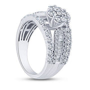 14K WHITE GOLD 2.00 CTW Diamond COMPOSITE BRIDAL SET