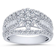 14K WHITE GOLD 2.00 CTW Diamond COMPOSITE BRIDAL SET