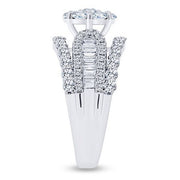 14K WHITE GOLD 2.00 CTW Diamond COMPOSITE BRIDAL SET