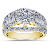14K YELLOW GOLD 2.00 CTW Diamond COMPOSITE Bridal Ring