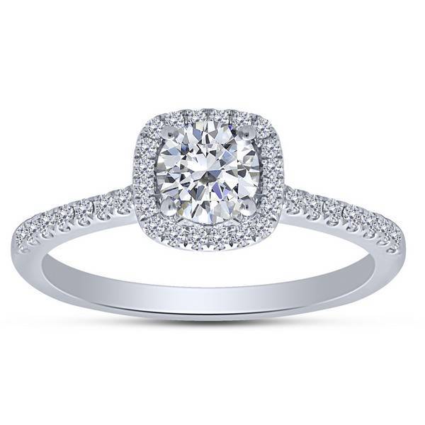 14K White Gold 1.00 ctw Diamond Engagement Ring