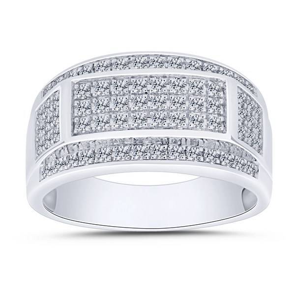 10k white gold 1.00 ctw Diamond Men's Band