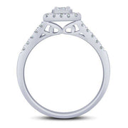 14K WHITE GOLD 0.40 CTW Diamond CUSHION Bridal Set