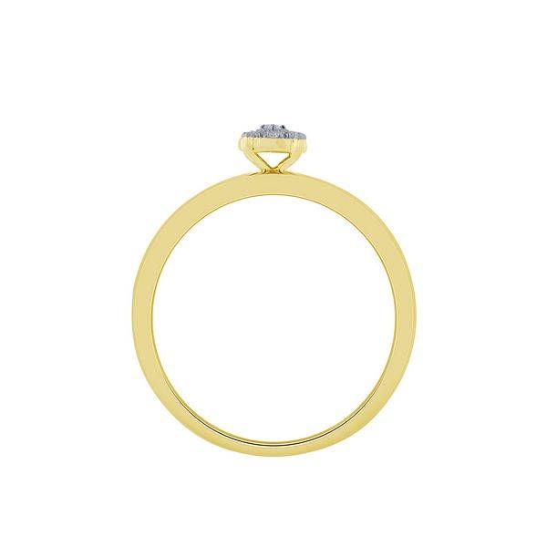 10K Yellow Gold 0.10 ctw Diamond Trio Ring Set