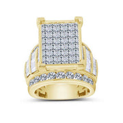 14K Yellow Gold 5.00 CTW Diamond Quad BRIDAL RING