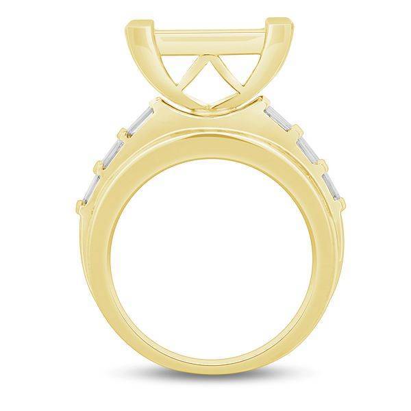 14K Yellow Gold 5.00 CTW Diamond Quad BRIDAL RING