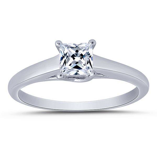 14K WHITE GOLD 0.50 CTW Diamond Solitaire Ring
