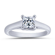 14K WHITE GOLD 1.00 Ctw Diamond Solitaire Ring