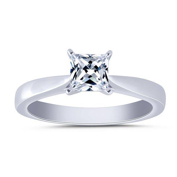 14K WHITE GOLD 1 CTW DIAMOND Solitaire Ring