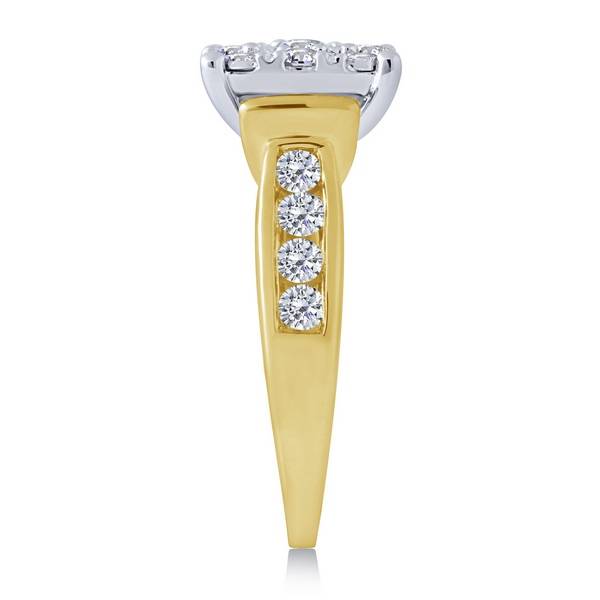 14K Yellow Gold 1.00 CTW DIAMOND COMPOSITE ENGAGEMENT RING