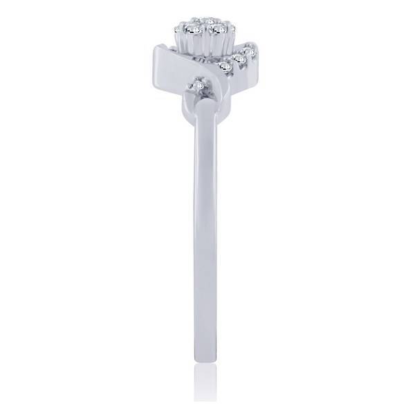 10K WHITE GOLD 0.13 CTW Diamond Infinity Promise Ring