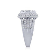 14k white gold 3.00 ctw diamond pave round Engagement Ring