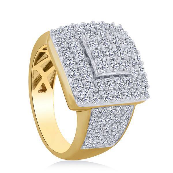 14K Yellow Gold 2.70 ctw Diamond Men'S Ring