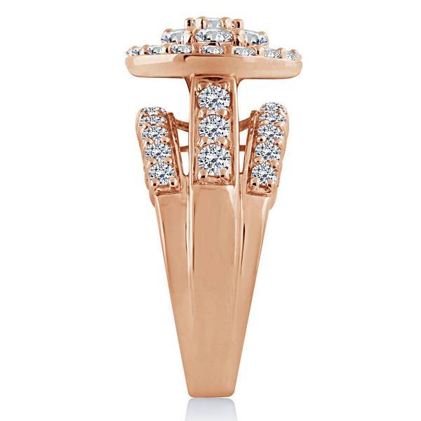 14K ROSE GOLD 2.45 CTW Diamond Round Bridal RING
