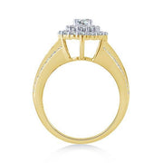 14K Yellow Gold 1.5 CTW DIAMOND PEAR Halo Engagement Ring
