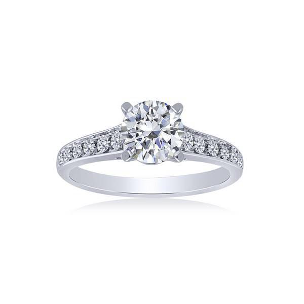14K White Gold 1.25 CTW DIAMOND SOLITAIRE ENGAGEMENT RING