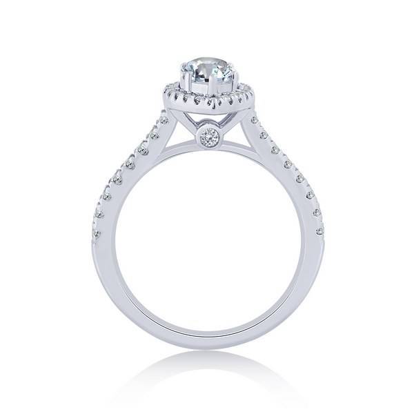 14K White Gold 1.38 CTW Diamond Marquise Engagement Ring