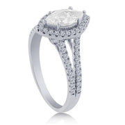 14k white gold 1.38 ctw Diamond Marquise solitaire Engagement Ring