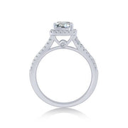 14K White Gold 1.38 CTW DIAMOND Princess Cut Engagement Ring