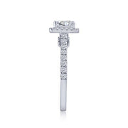 14k White Gold 1.38 ctw Princess Cut Engagement Ring