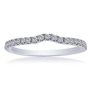 14k white gold 0.25 ctw Diamond Single Row Band