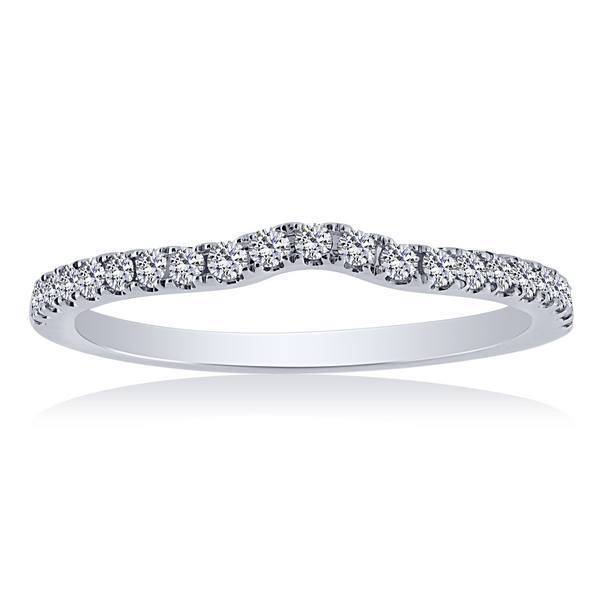 14k white gold 0.25 ctw Diamond Single Row Band