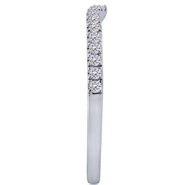 14k white gold 0.25 ctw Diamond Single Row Band
