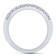 14k white gold 0.50 ctw Double Row Diamond Ladies Anniversary Band