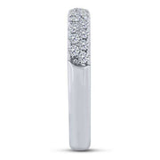 14k white gold 0.50 ctw Double Row Diamond Ladies Anniversary Band