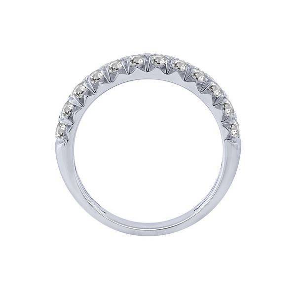 14k white gold 1.00 ctw Diamond Double Row Anniversary Band