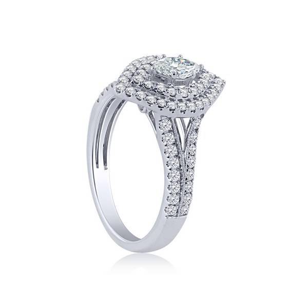 14K WHITE GOLD 1.00 CTW Diamond Marquise Engagement Ring