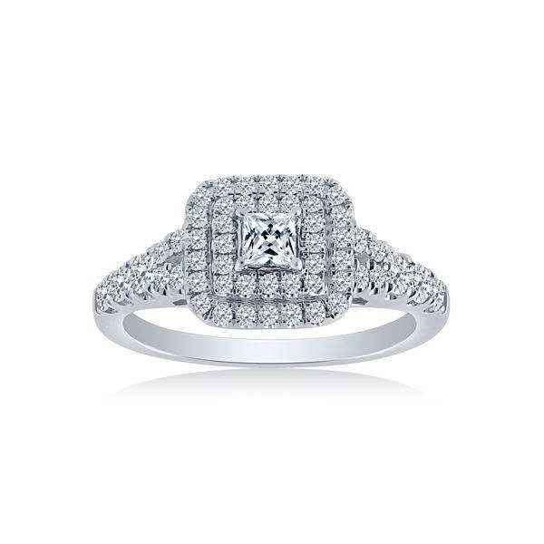 14K WHITE GOLD 1.00 CTW Diamond Solitaire Bridal Set