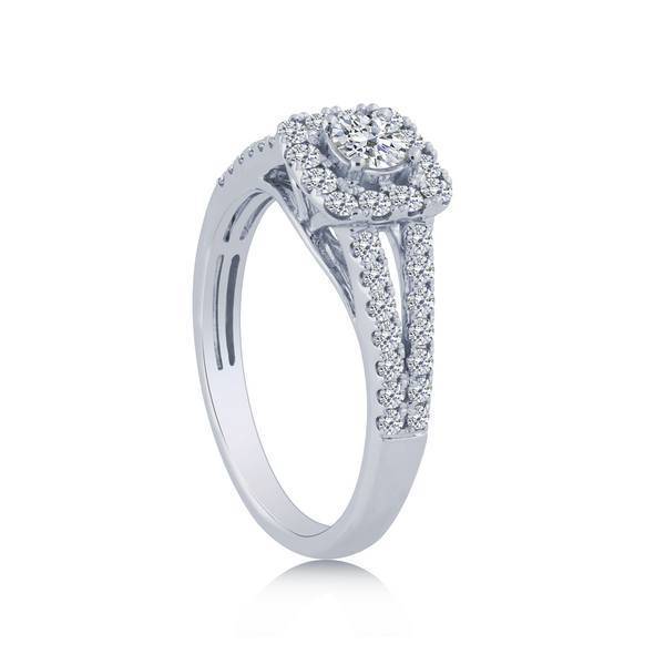 14K WHITE GOLD 1.00 CTW Diamond Solitaire Bridal Set