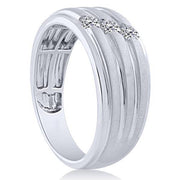 10k white gold 0.33 ctw Diamond Men's Band