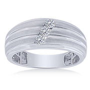 10k white gold 0.33 ctw Diamond Men's Band