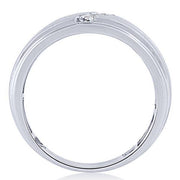 10k white gold 0.33 ctw Diamond Men's Band