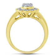 925 Silver 0.25 ctw Diamond Flower Ring