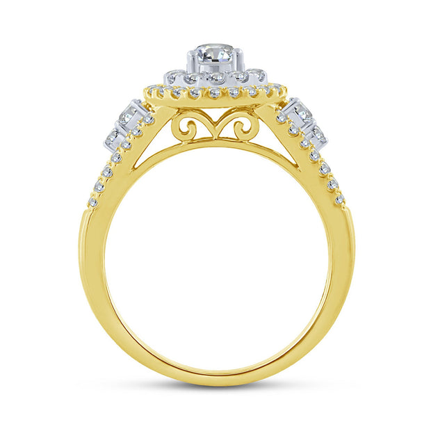 14K Yellow Gold  1.00 CTW Diamond Engagement Ring