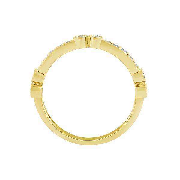 14K Tri Color 0.75 ctw Diamond Ladies Stackable Anniversary Band