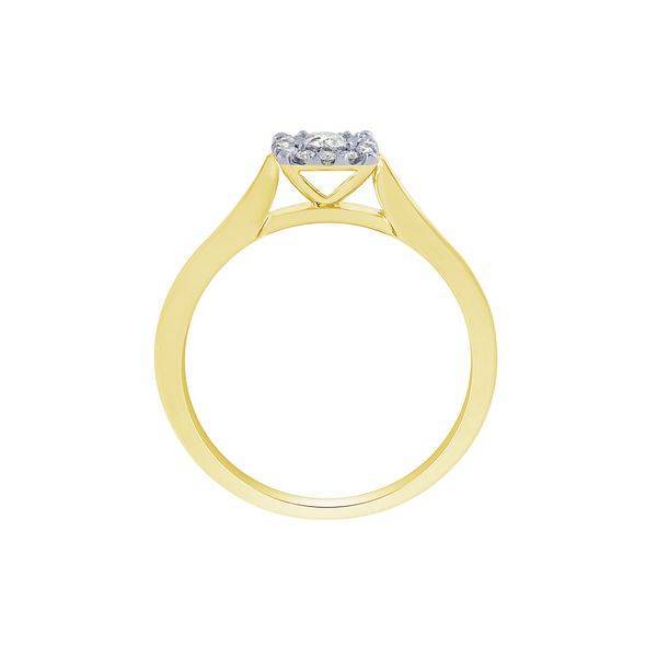 10k Yellow Gold 0.90 ctw diamond bridal set