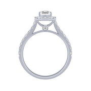 14k white gold 1.00 ctw Diamond Round Halo Engagement Ring