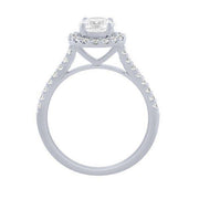 14k White Gold 1.25 ctw diamond Halo Bridal Set