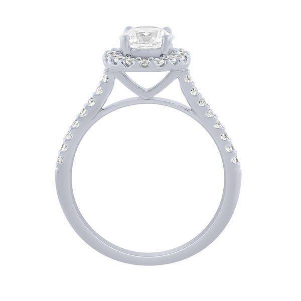 14k White Gold 1.25 ctw diamond Halo Bridal Set